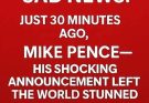 Mike Pence with tears in their eyes make the sad announcement..
