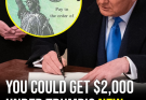 Trump reveals when cheques could go out after promise to give $2,000 to almost everyone in America